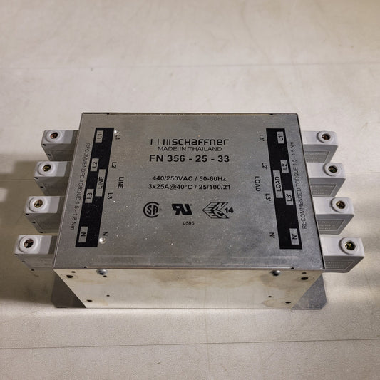 Schaffner FN 356-25-33 Power Supply  440/250VAC Input 3x25A Output
