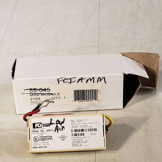 Gamewell-FCI AMM-2 Fire Alarm Monitor Module - White Honeywell 190-00002