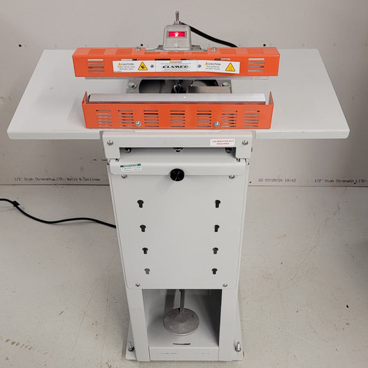 Clamco 242B Bench Mounted Heat Bag Sealer 12in Seal Bar Foot Pedal w/ Stand