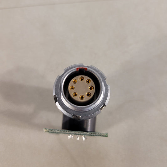 Lemo ECG.2B Right Angle Mount 8-pin Connector Soldered On PCB
