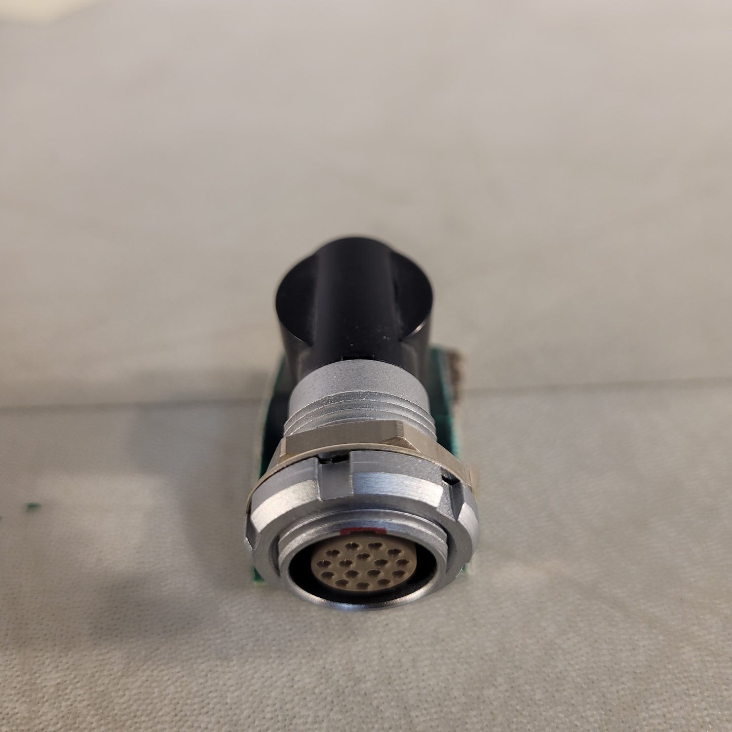 Lemo ECG.2B 16-pin Right Angle Mounted Connector Soldered On Pcb