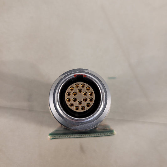 Lemo ECG.3B 18-pin Right Angle Connector Soldered On Pcb