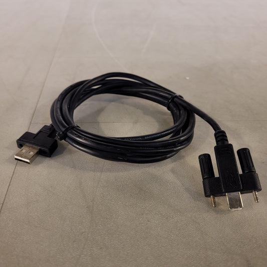USB-A To USB-B 2.0 Cable 5ft Screw-in Connector Stress Relief Block Header