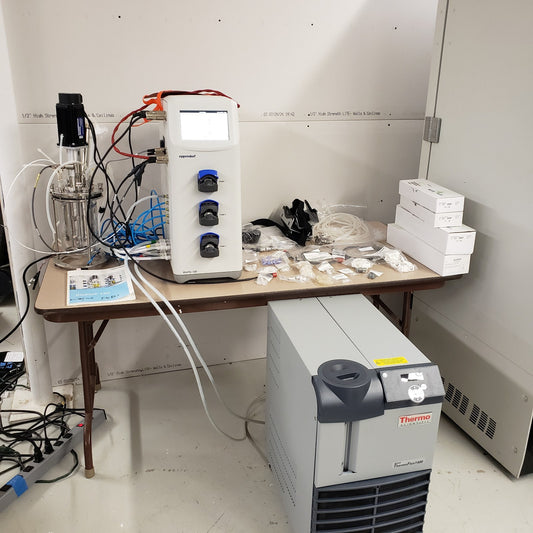 Eppendorf BioFlo 120 Bioreactor System w/ Glass Vessel & ThermoFlex 1400 Chiller