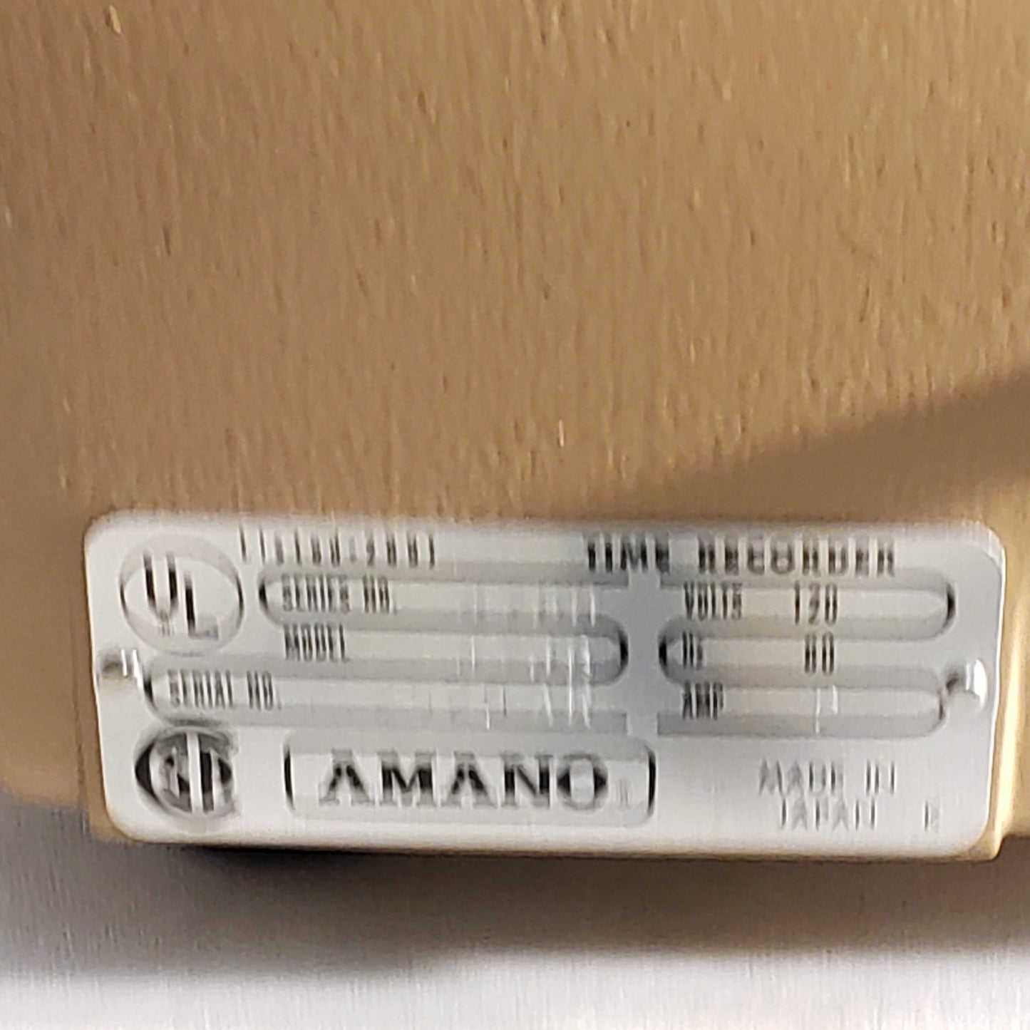 Vintage Amano 4746 Automatic Time & Date Stamp Card Punch Stamp Machine w/ Key
