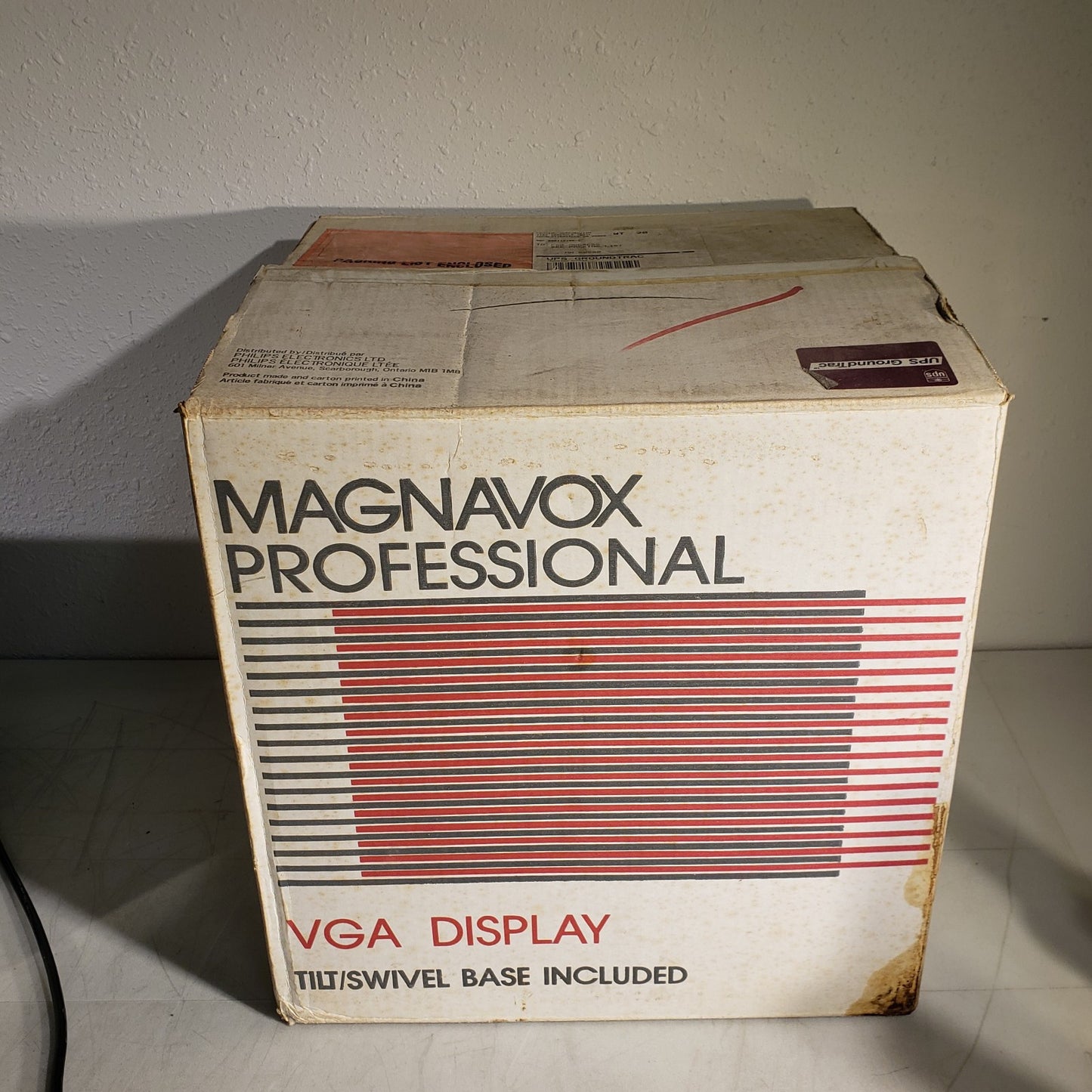 Vintage Magnavox 7BM749 VGA Monochrome Monitor 14" w Swivel Base NEW IN BOX 1997
