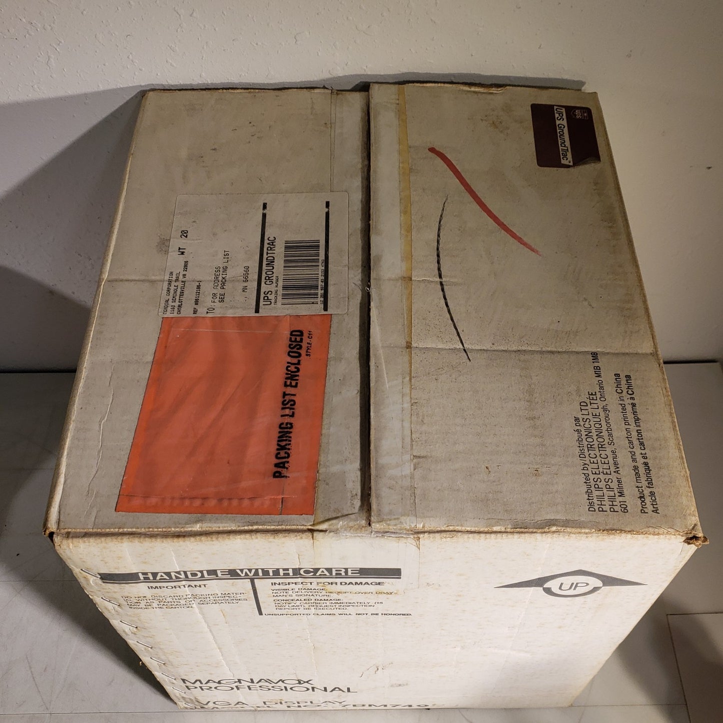 Vintage Magnavox 7BM749 VGA Monochrome Monitor 14" w Swivel Base NEW IN BOX 1997