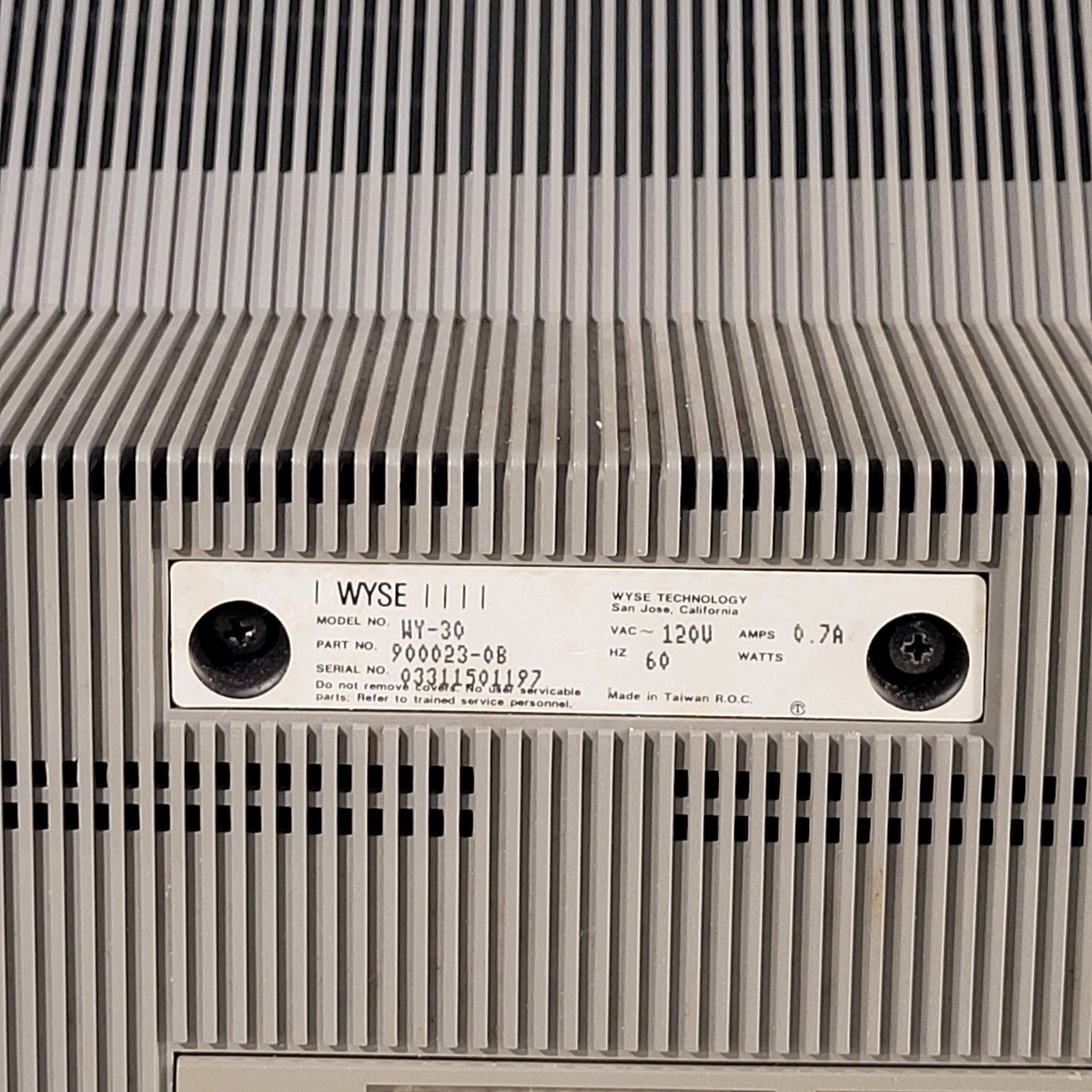 Vintage FCI Wyse Technology WY-30 Monitor 1985 w/ Original Mechanical Keyboard