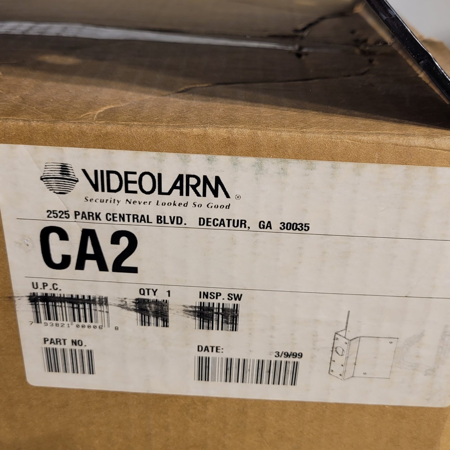 Videolarm CA2 Corner Mount Bracket Max Load 150lb Camera Mount 793821000068