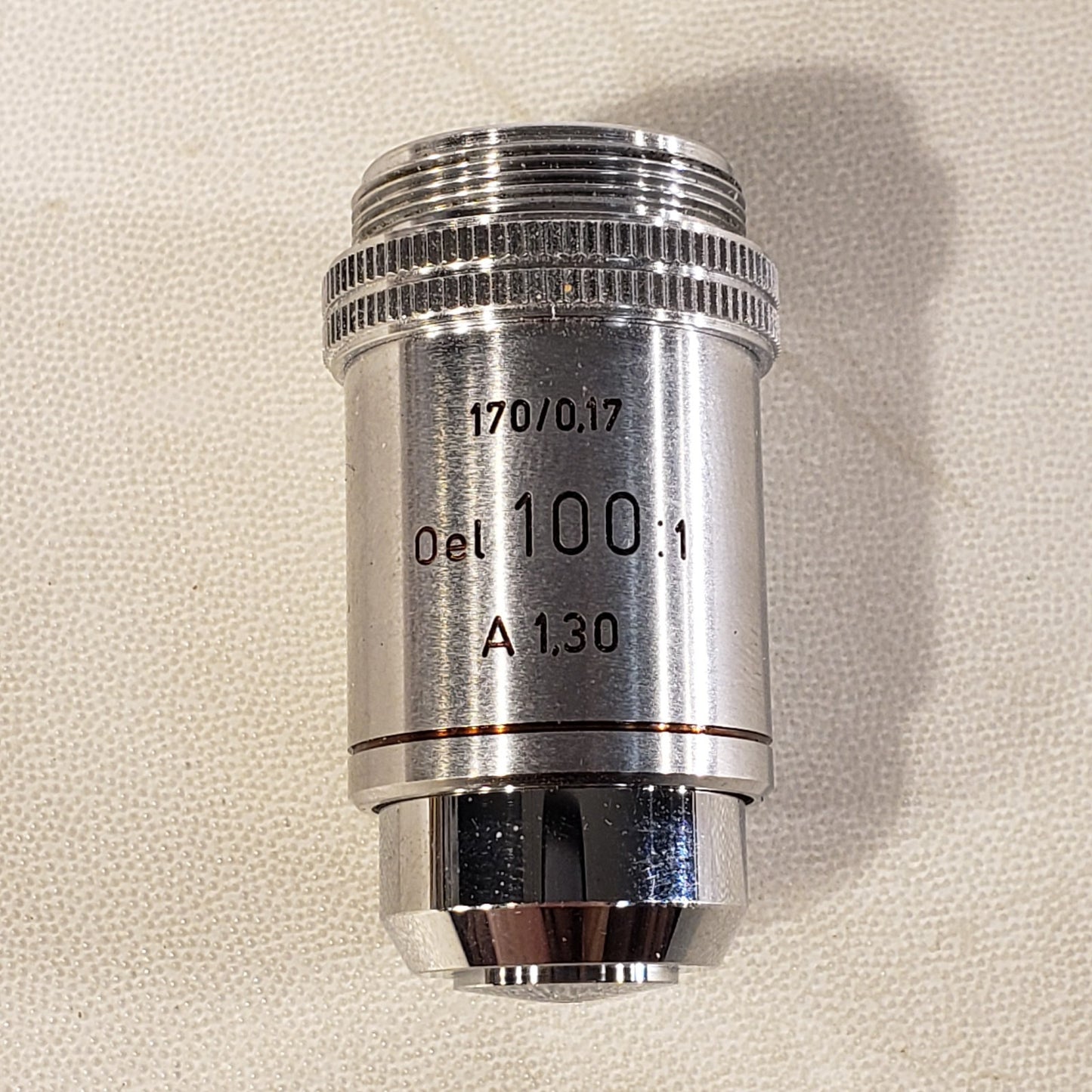 Leitz Wetzlar A-1.30 OEL 100:1 170x/0.17 Microscope Objective Lens