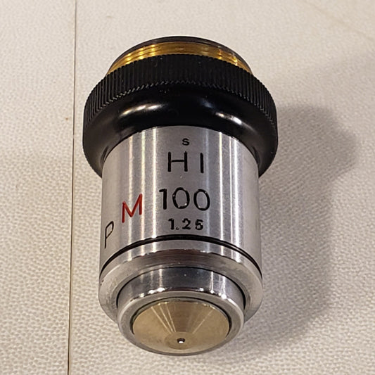 Nikon HI P M 100 1.25 Objective Microscope Lens 100x Mag
