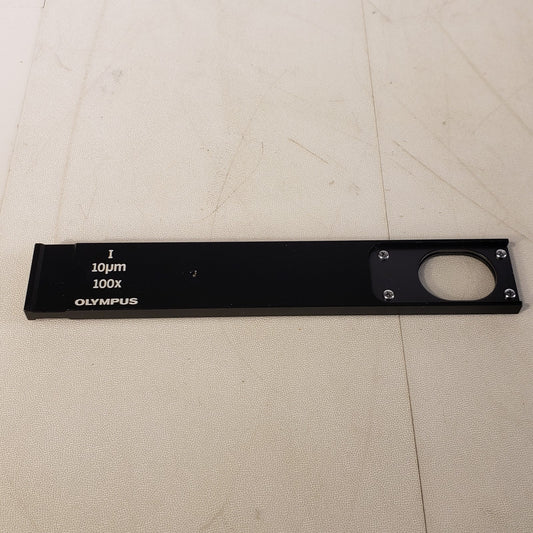 Olympus AH2-SLM10 Microscope Slide Filter Optics 100x BIN#54-08