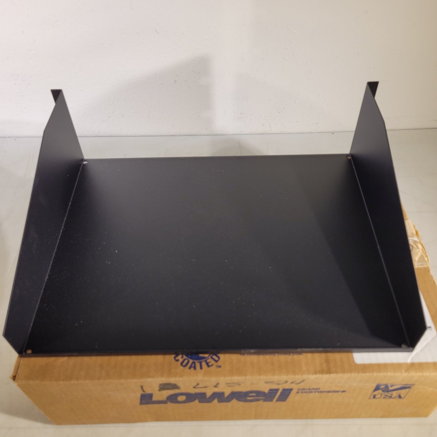Lowell Cantilever Relay 19" Rack Mount Shelf 14" Deep 17-1/2" Wide Black