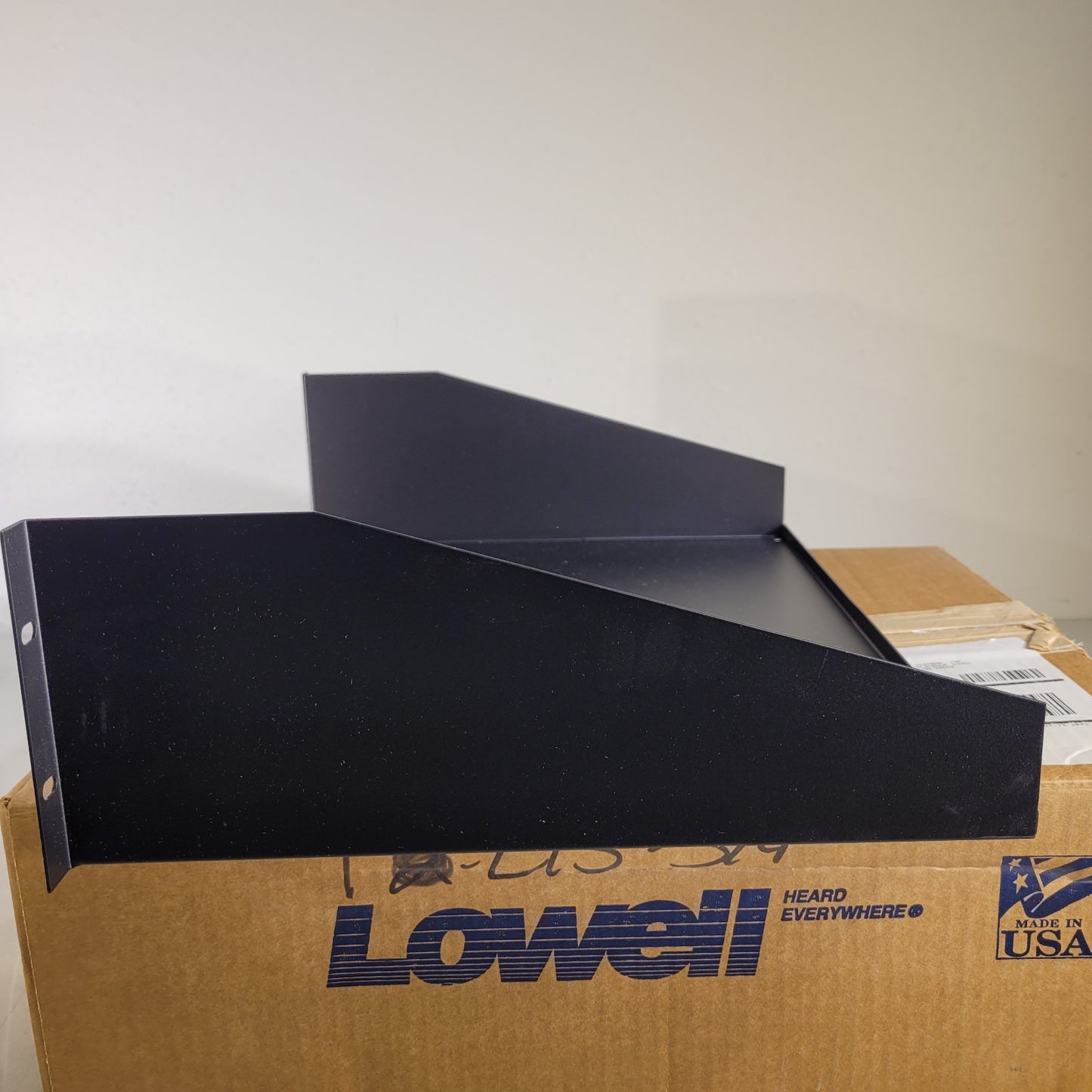 Lowell Cantilever Relay 19" Rack Mount Shelf 14" Deep 17-1/2" Wide Black