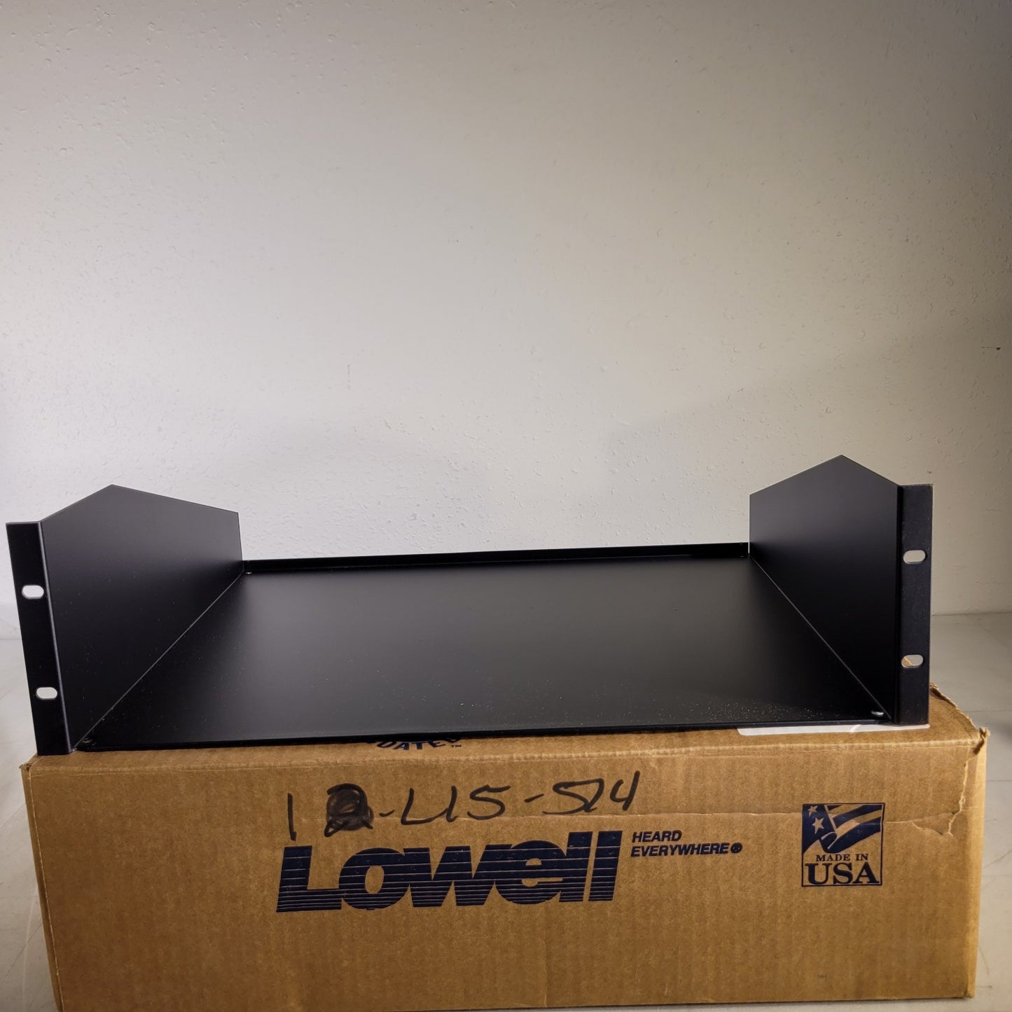 Lowell Cantilever Relay 19" Rack Mount Shelf 14" Deep 17-1/2" Wide Black