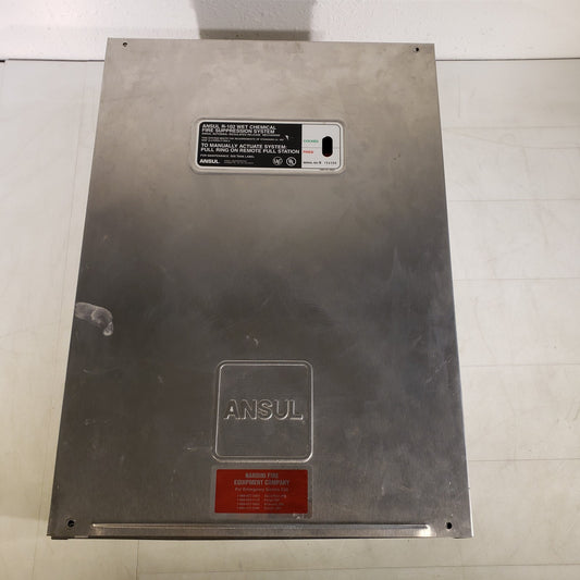 Ansul R-102 Wet Chemical Hood Fire Suppression System Cabinet w/ Mechanism