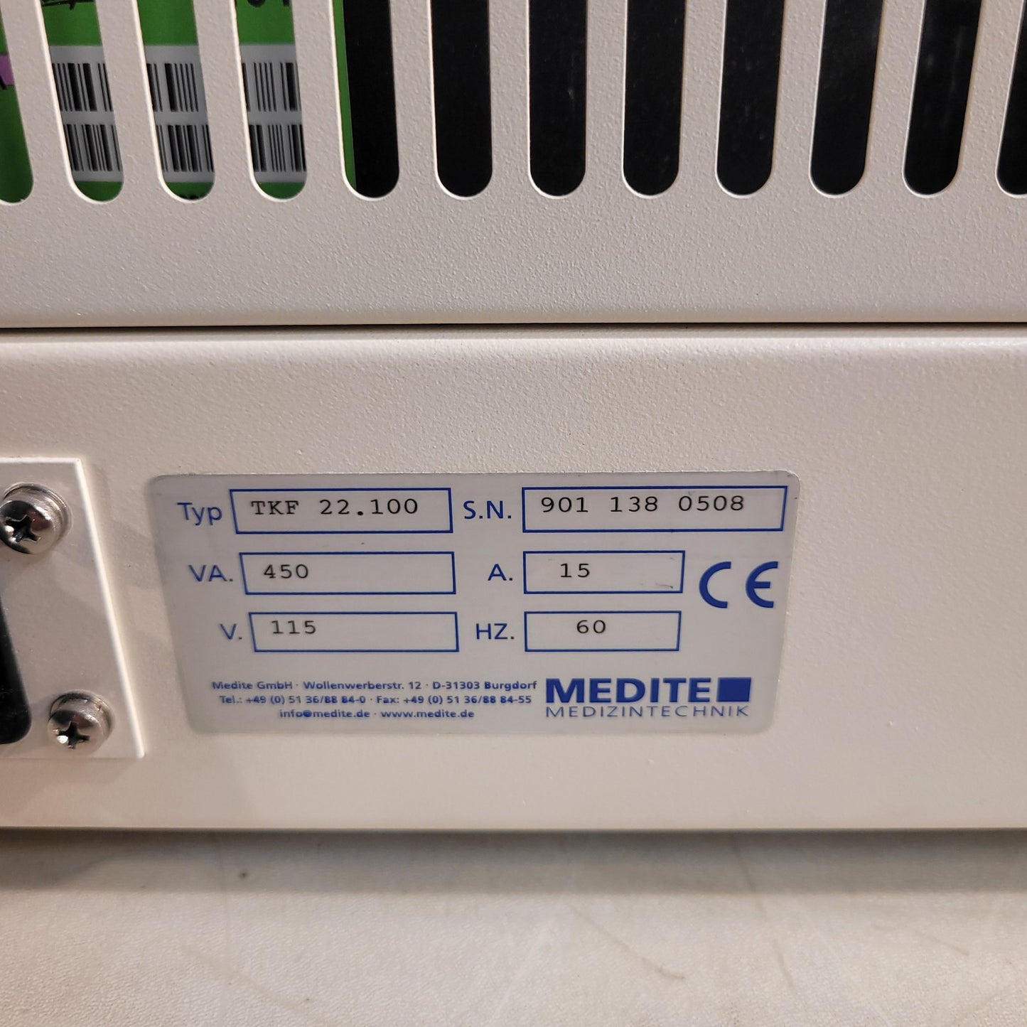 Medite TKF 22 Laboratory Rapid Deep Cooling Plate Min Temp -35°C Tested Works