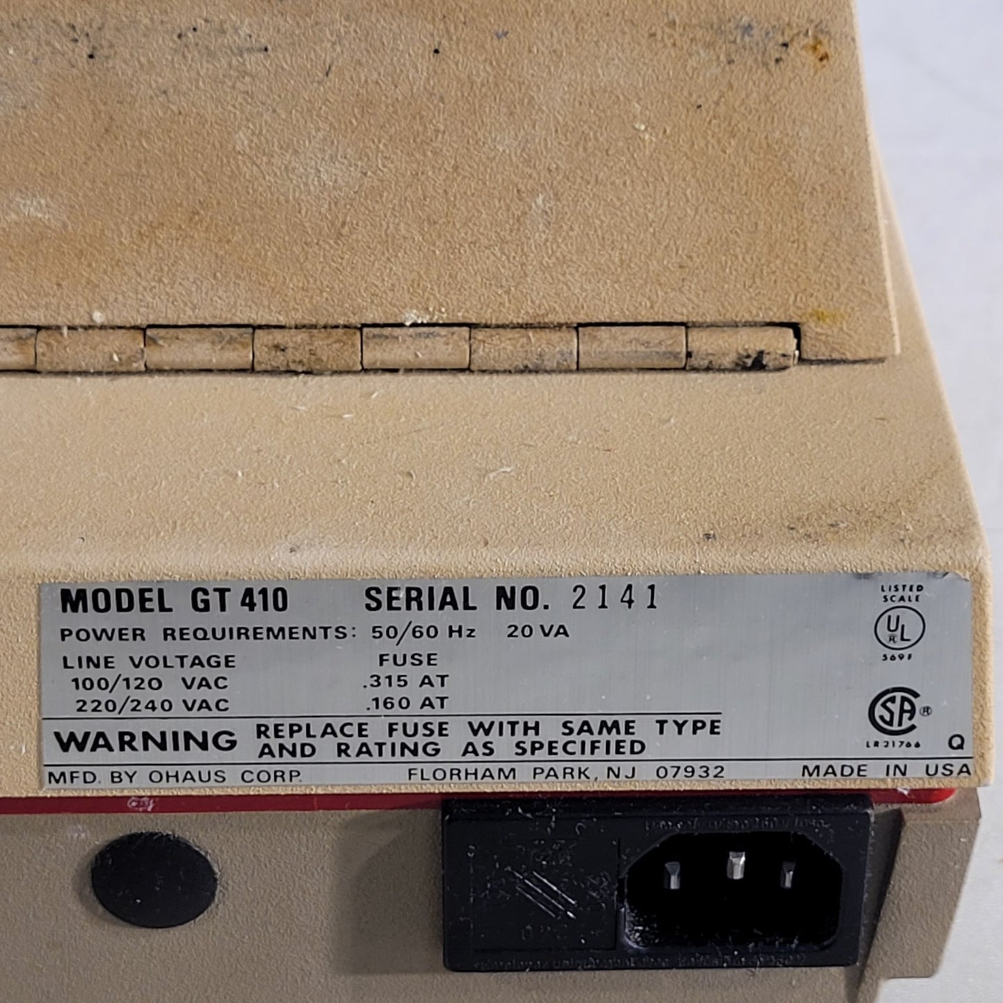 Ohaus GT410 Balance Laboratory Scale Measures Grams Only