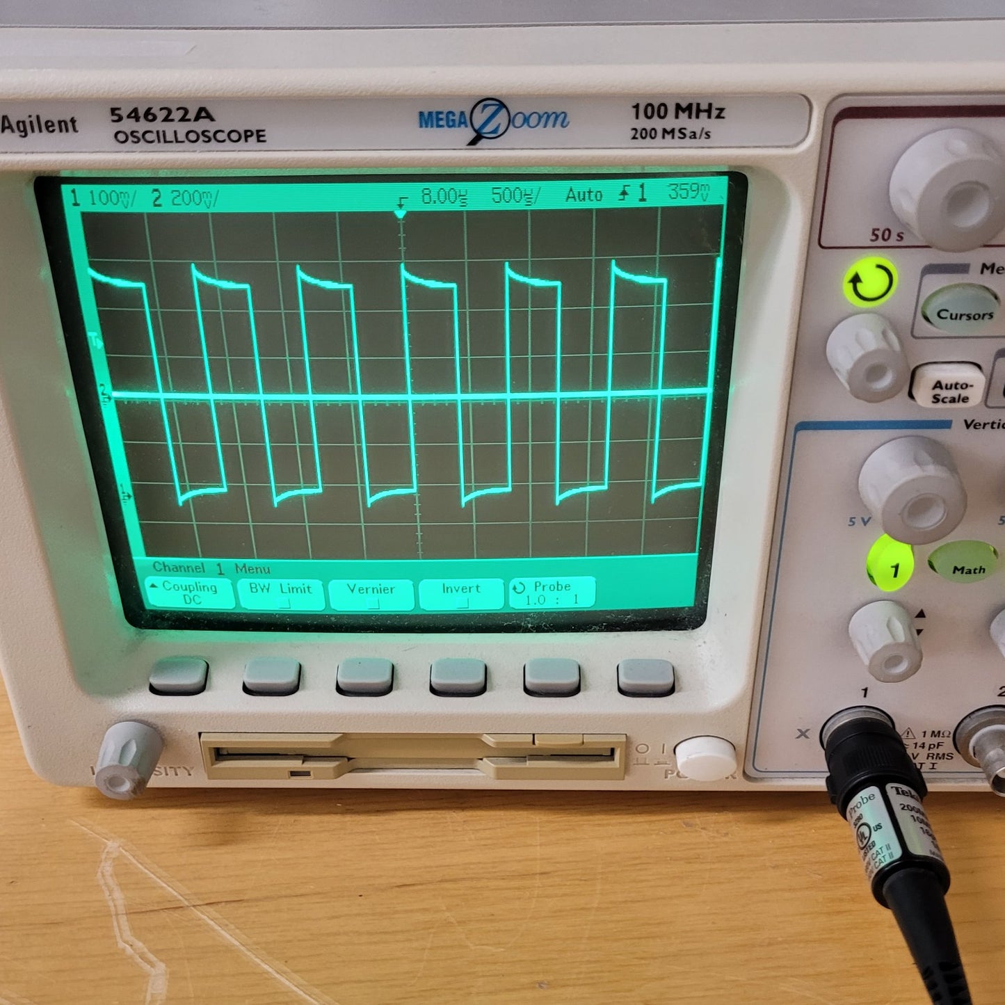 Agilent 54622A Oscilloscope Digital 100Mhz 2 Channels