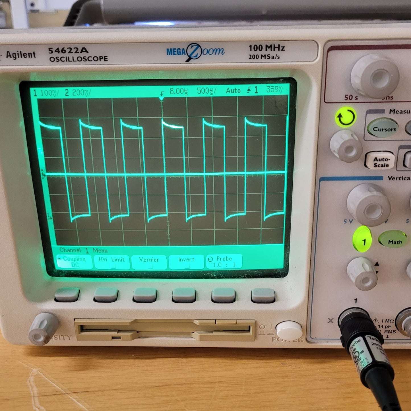 Agilent 54622A Oscilloscope Digital 100Mhz 2 Channels
