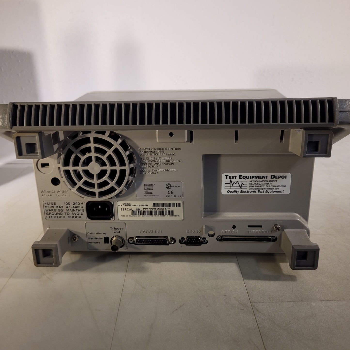 Agilent 54622A Oscilloscope Digital 100Mhz 2 Channels