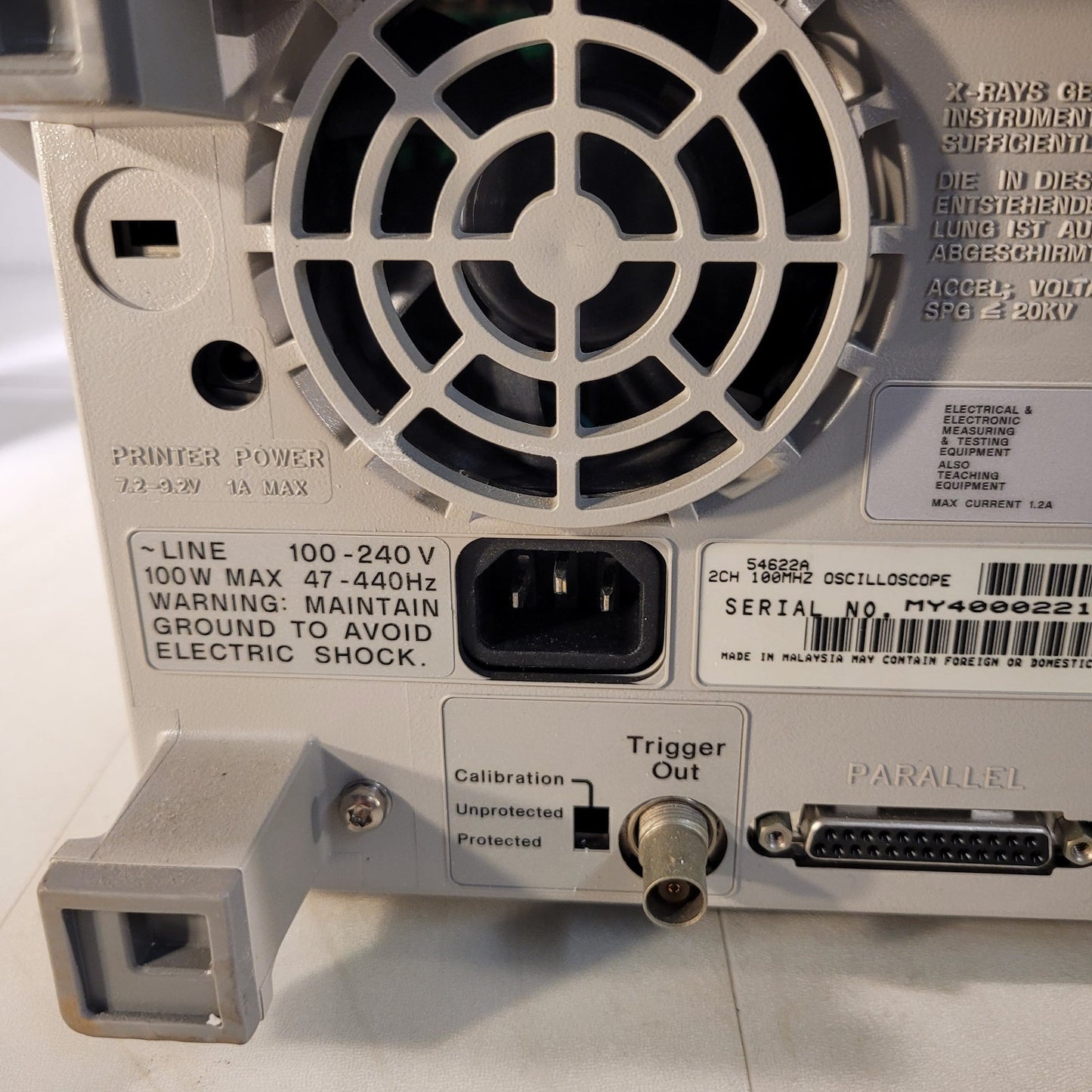 Agilent 54622A Oscilloscope Digital 100Mhz 2 Channels