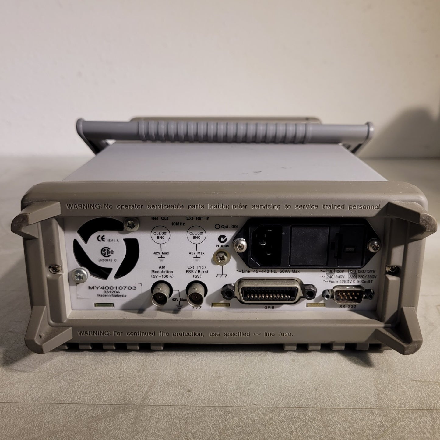 Agilent 33120A 15MHz Function Arbitrary Waveform Generator -Knob Not Sensisitive