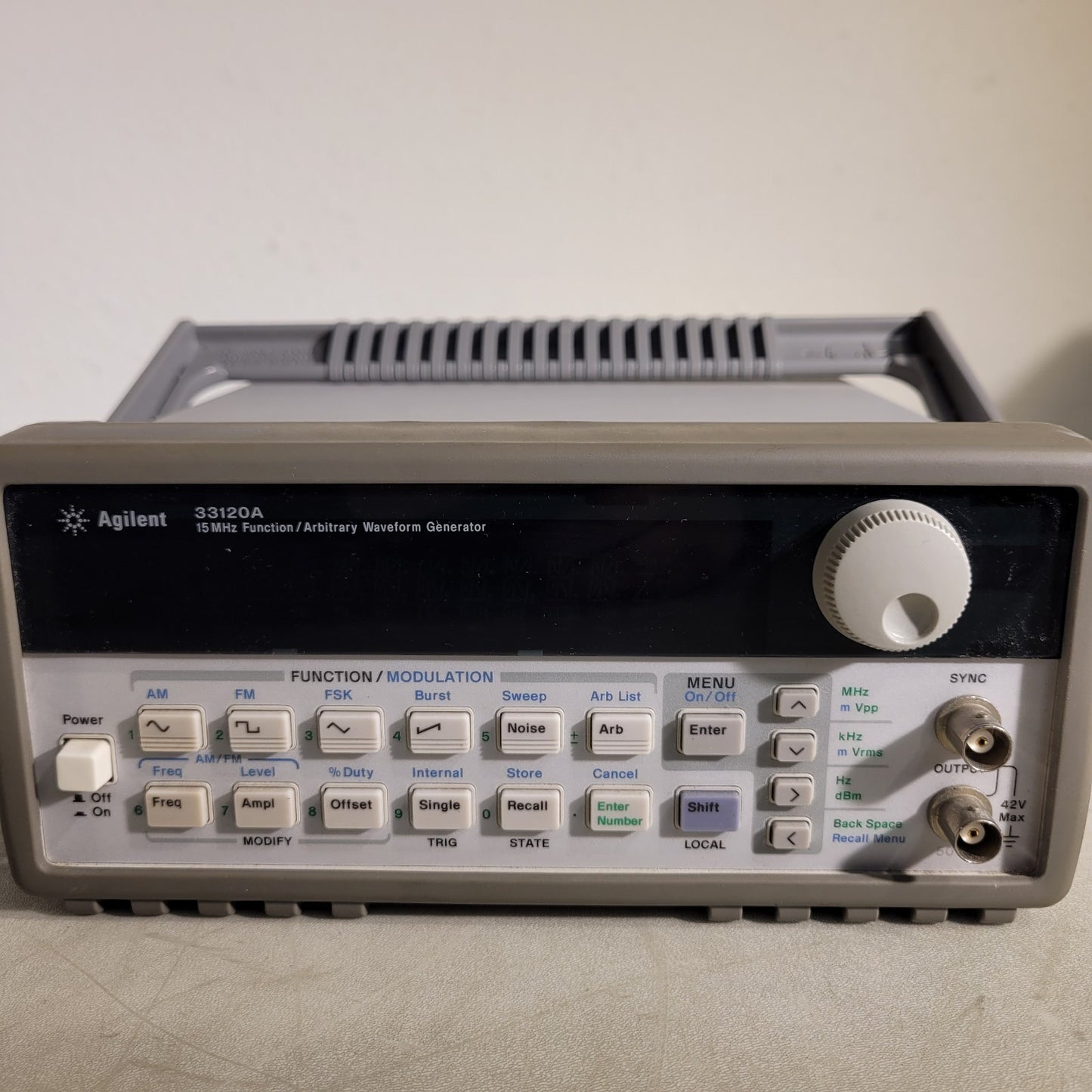 Agilent 33120A 15MHz Function Arbitrary Waveform Generator -Knob Not Sensisitive
