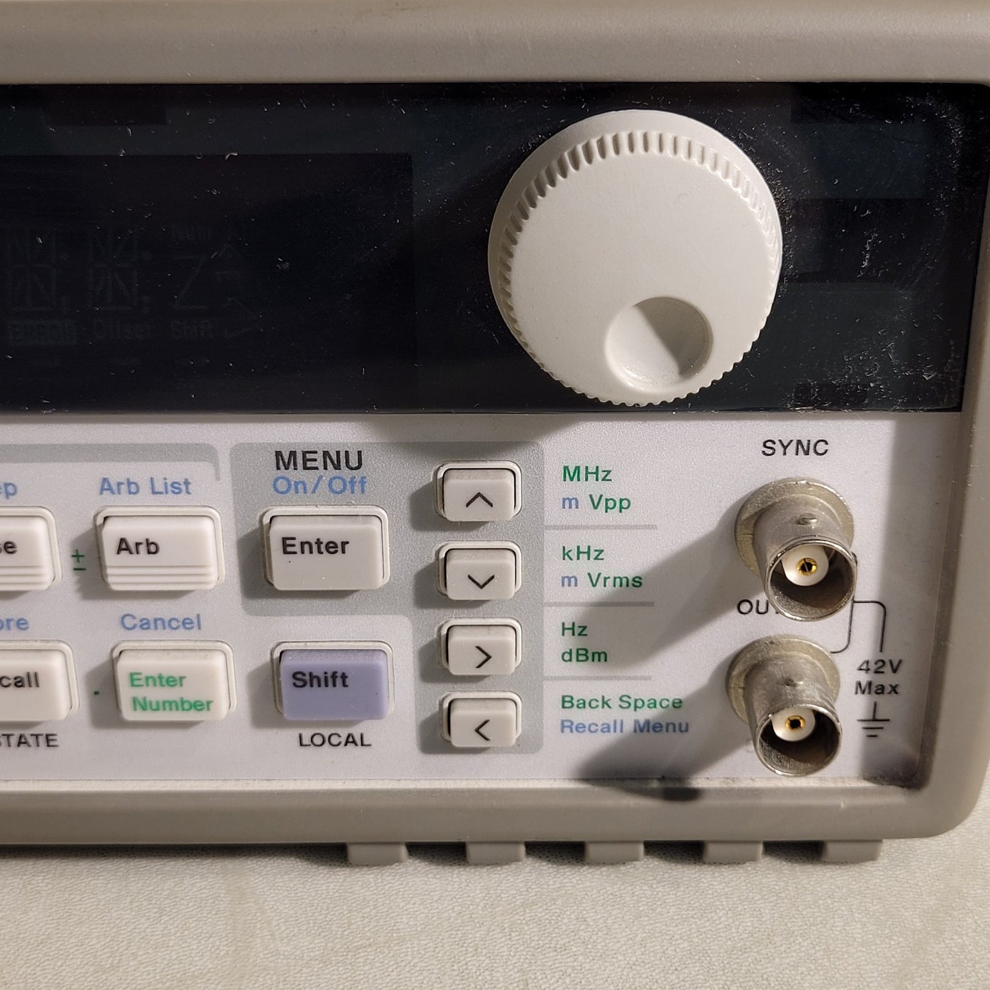 Agilent 33120A 15MHz Function Arbitrary Waveform Generator -Knob Not Sensisitive