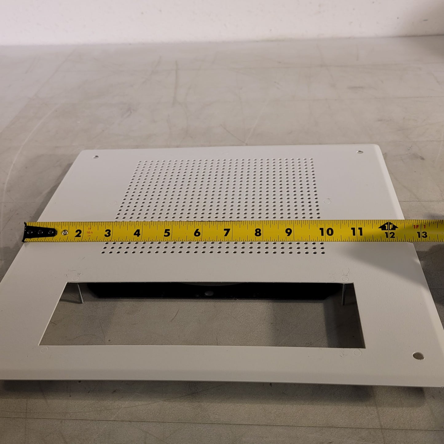 Digital Clock and Intercom Speaker Mounting Plate White 13" X 13"