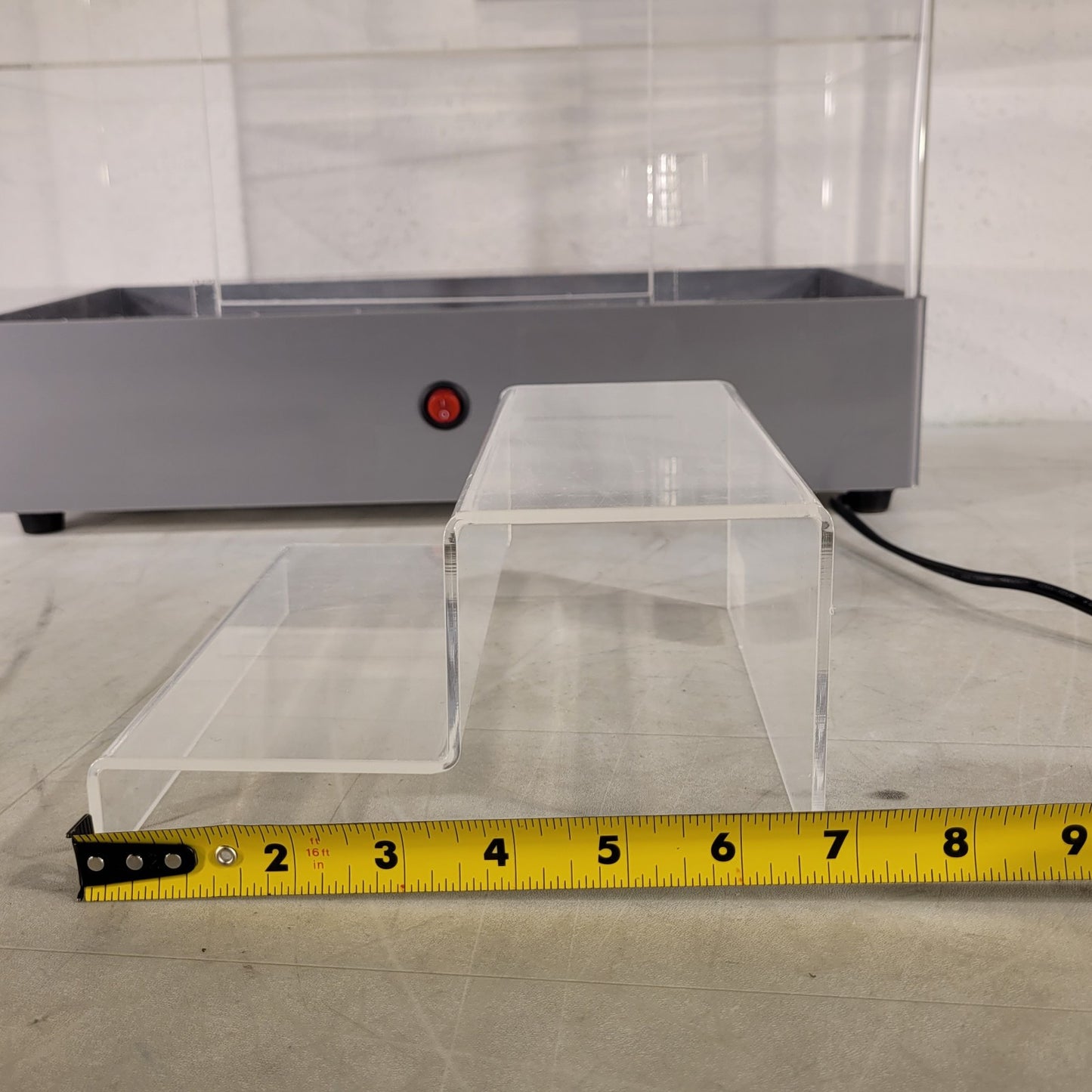 Clear Display Case With Lights Laboratory Keys Included 18x26x9"