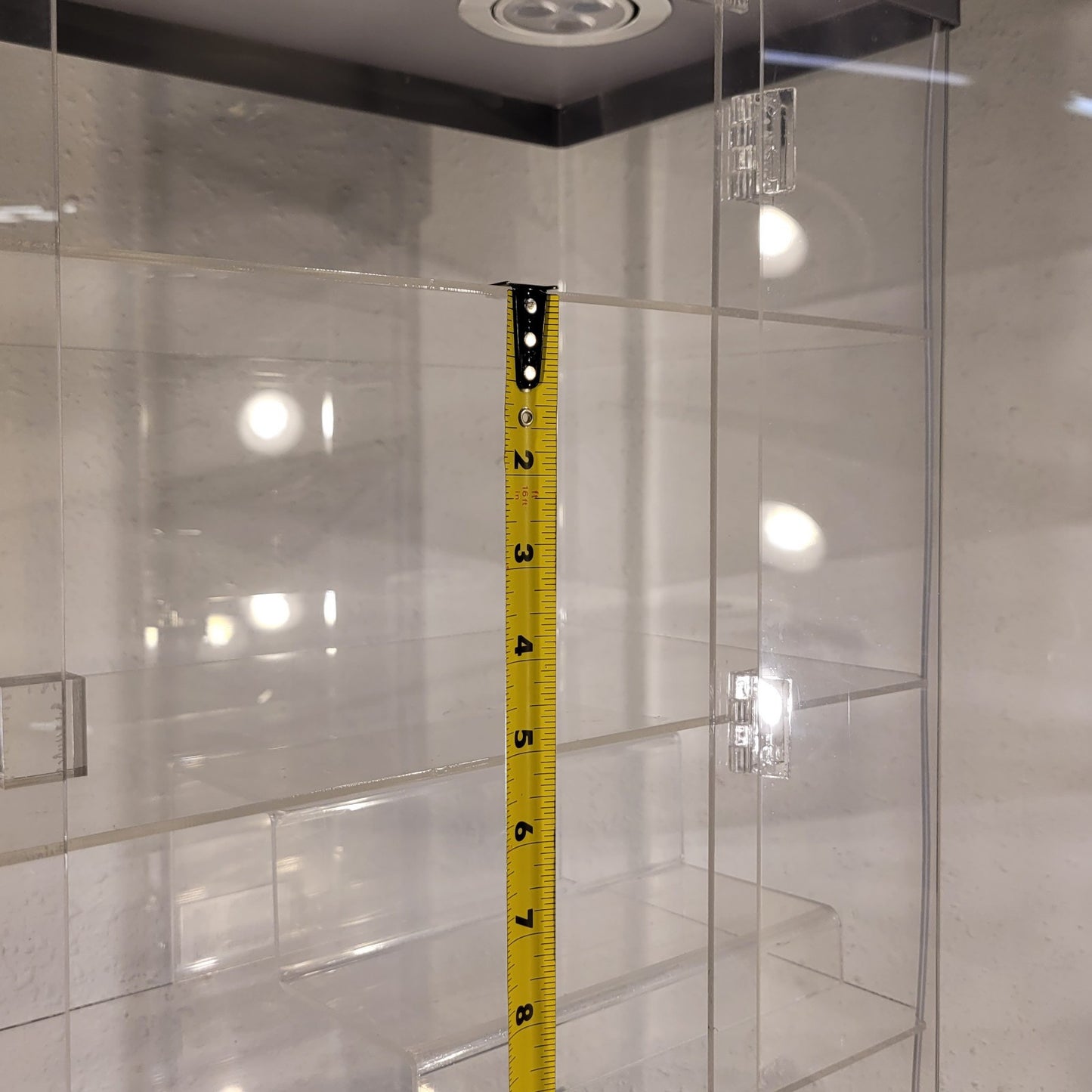 Clear Display Case With Lights Laboratory Keys Included 18x26x9"