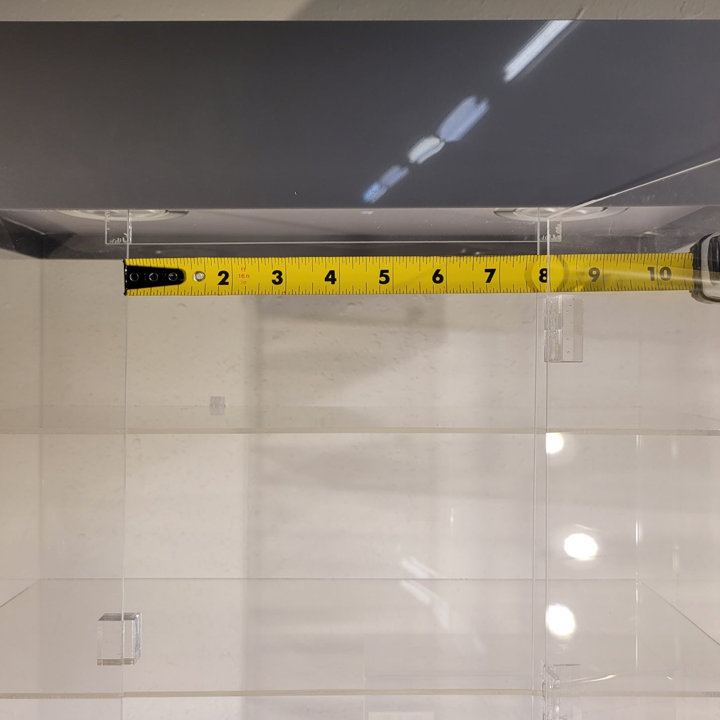 Clear Display Case With Lights Laboratory Keys Included 18x26x9"