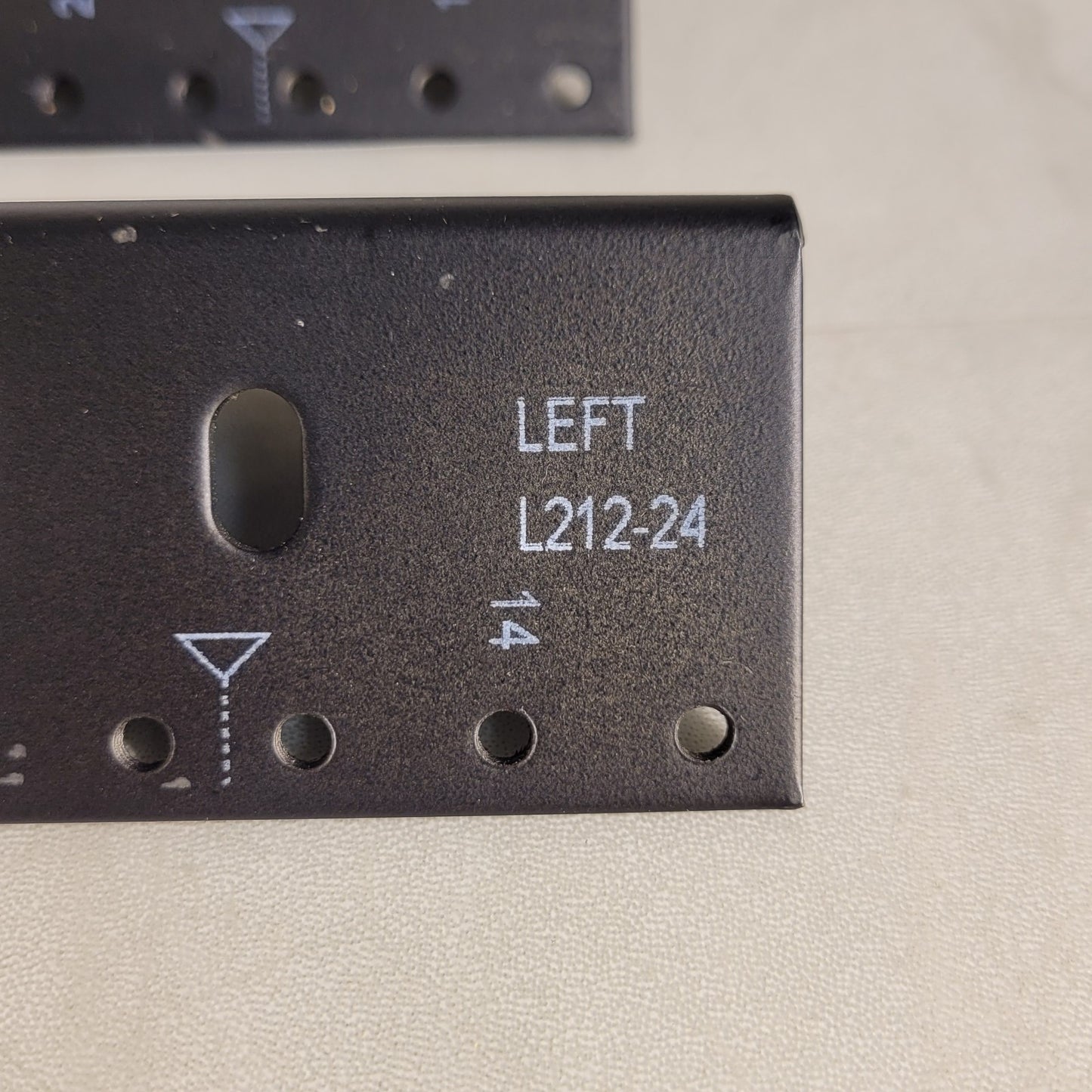 Lowell L212-24 Metal Rack Rails Pair Black Build a Rack Standard 14U