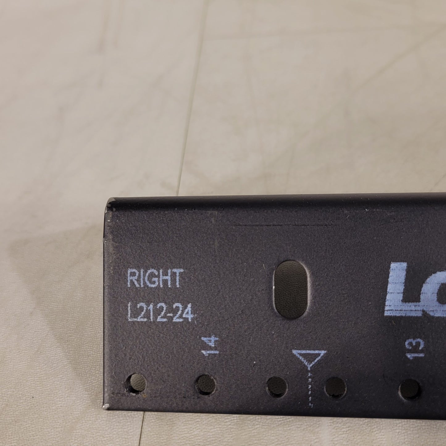 Lowell L212-24 Metal Rack Rails Pair Black Build a Rack Standard 14U