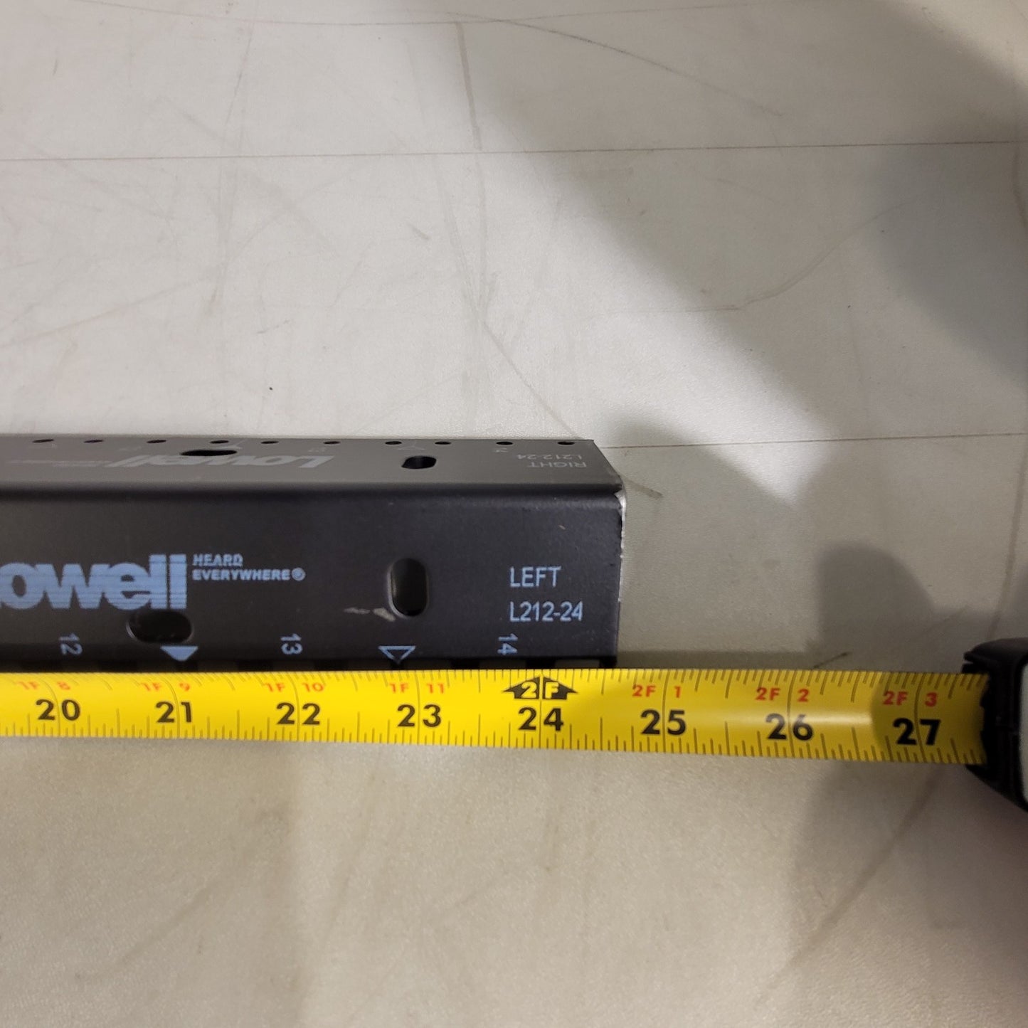 Lowell L212-24 Metal Rack Rails Pair Black Build a Rack Standard 14U