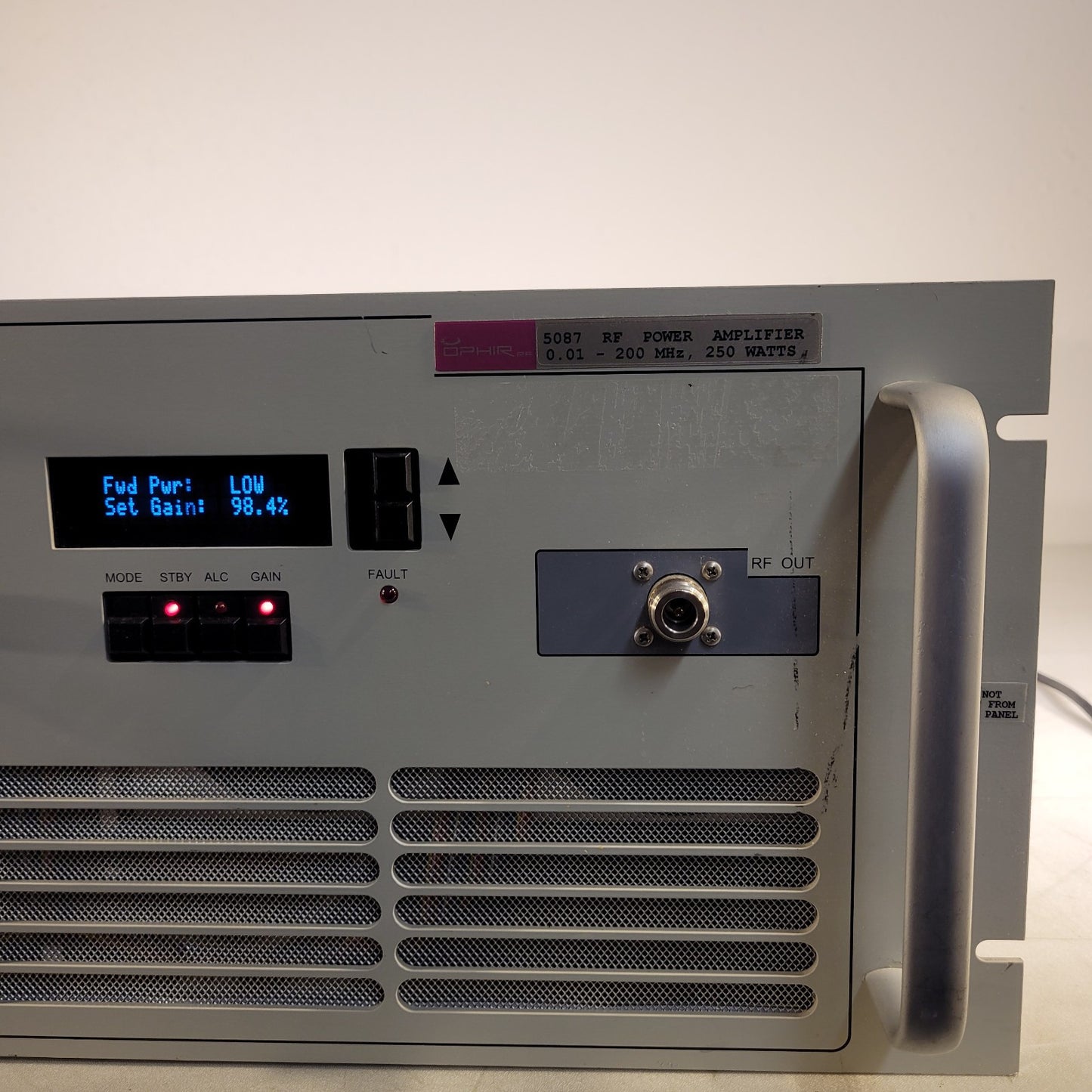 Ophir 5087 FE RF Power Amplifier 0.01-200MHz 250Watt Rack Mount N-type 20 dB