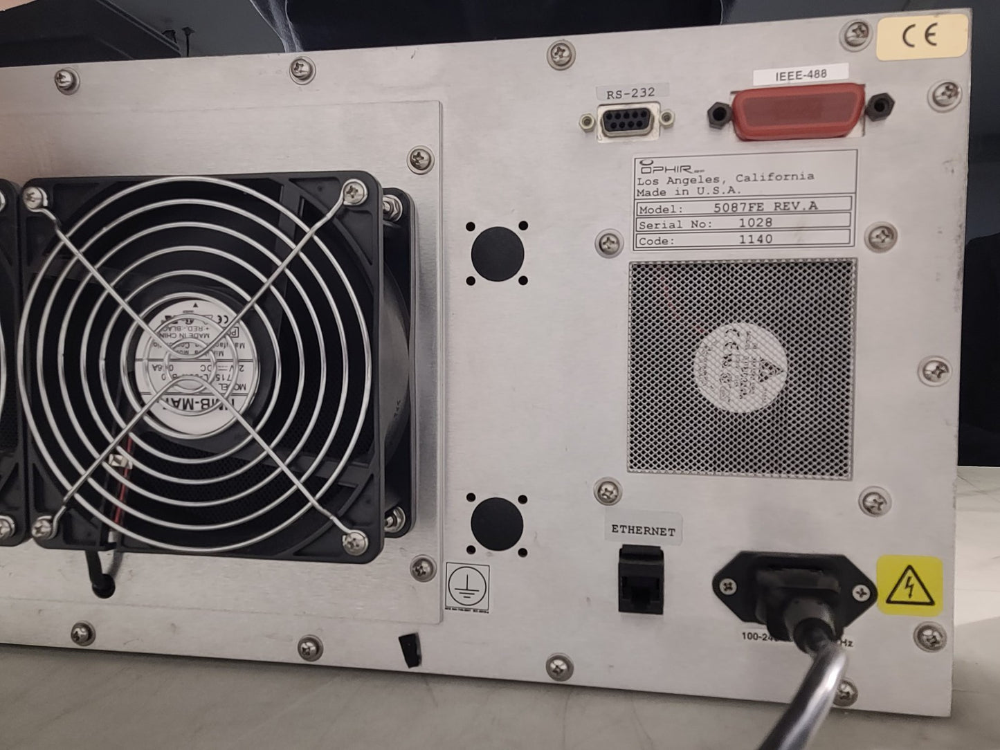 Ophir 5087 FE RF Power Amplifier 0.01-200MHz 250Watt Rack Mount N-type 20 dB
