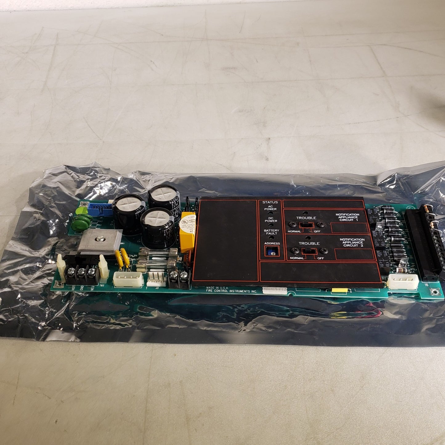 FCI DSU 1120-0476 Rev F 7200 Fire Alarm Control Board Fire Control Instruments