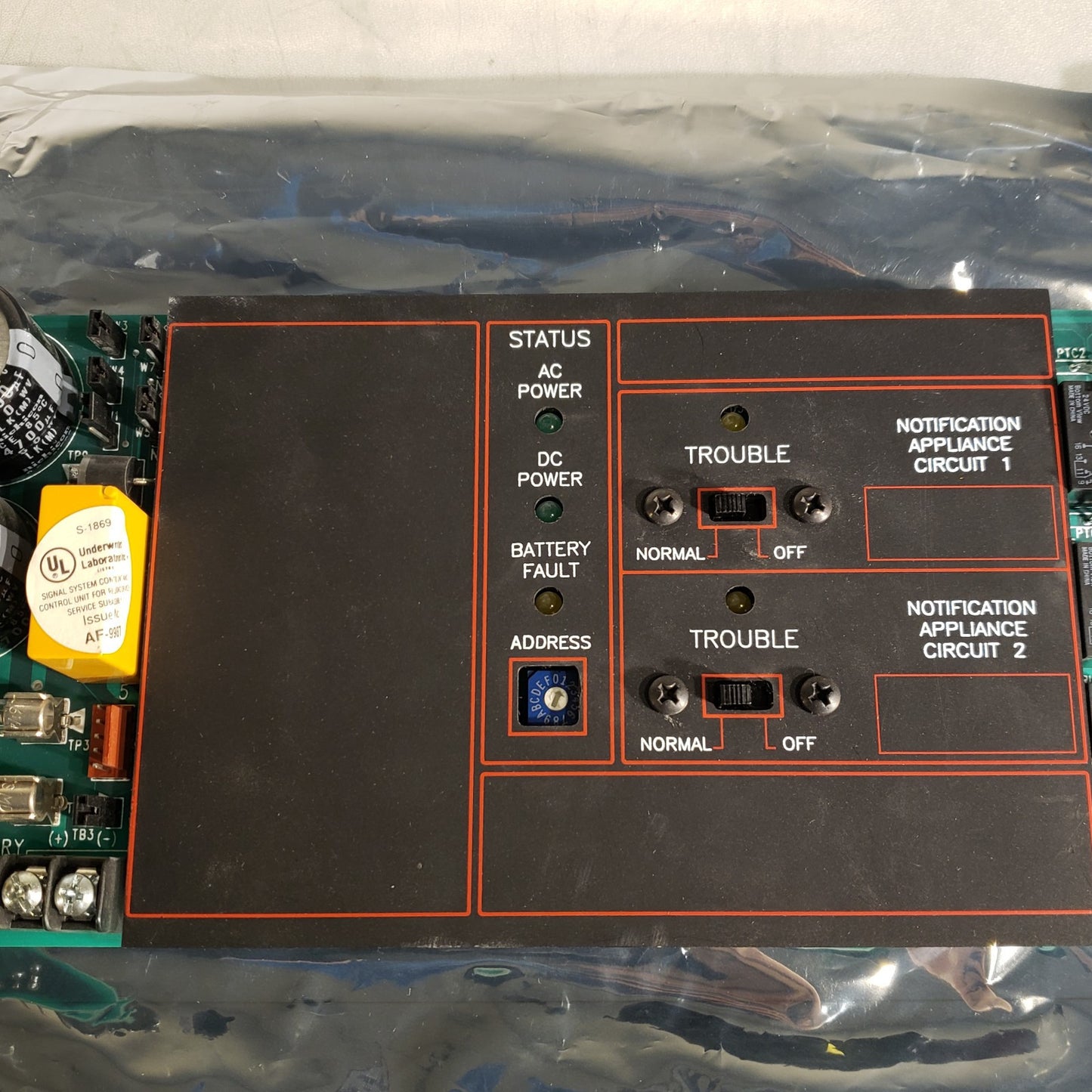 FCI DSU 1120-0476 Rev F 7200 Fire Alarm Control Board Fire Control Instruments