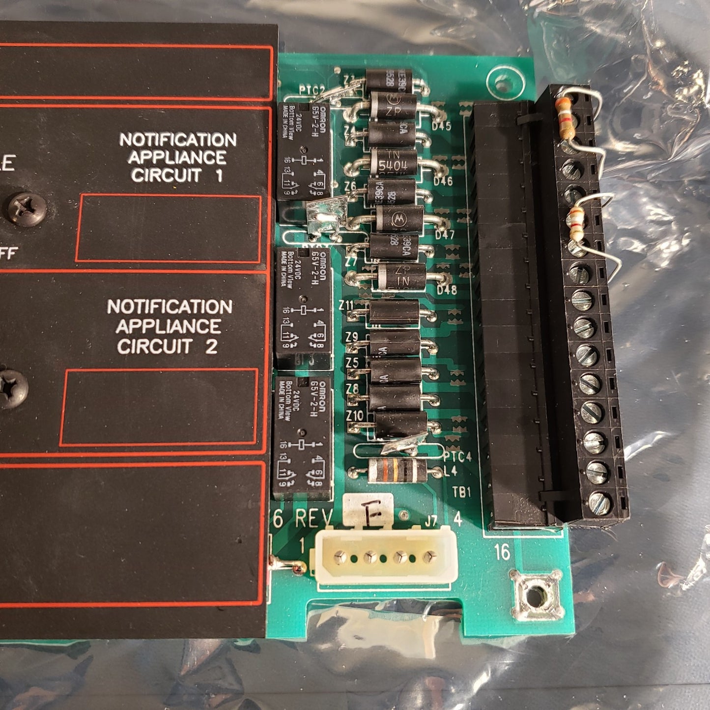 FCI DSU 1120-0476 Rev F 7200 Fire Alarm Control Board Fire Control Instruments