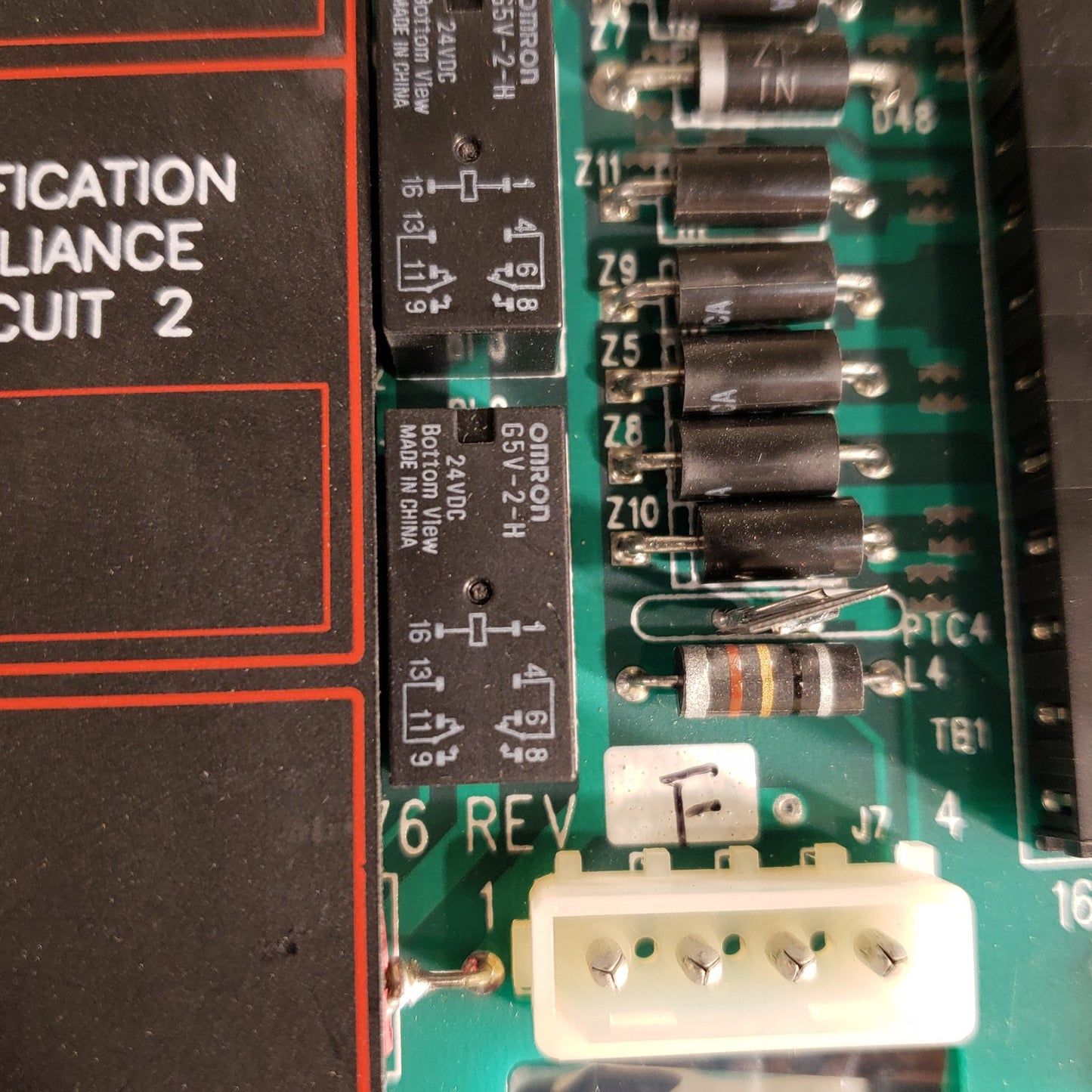 FCI DSU 1120-0476 Rev F 7200 Fire Alarm Control Board Fire Control Instruments