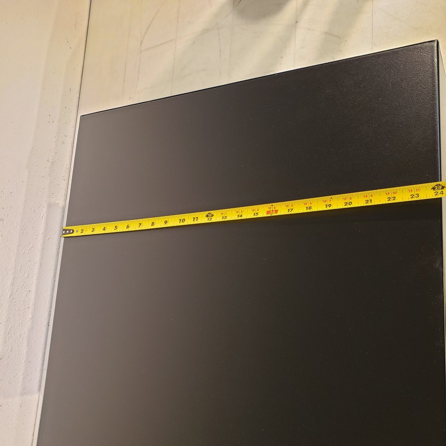 Custom Electronics Metal Storage Box 24" X 24" X 4" Black with 2 Keys