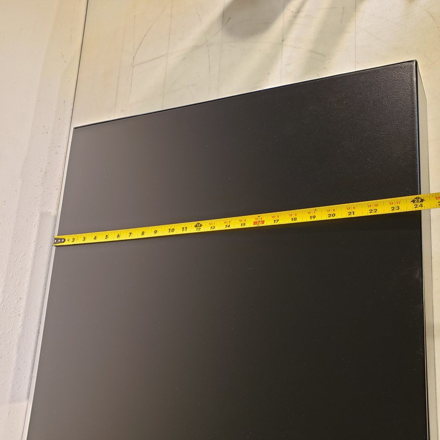Custom Electronics Metal Storage Box 24" X 24" X 4" Black with 2 Keys