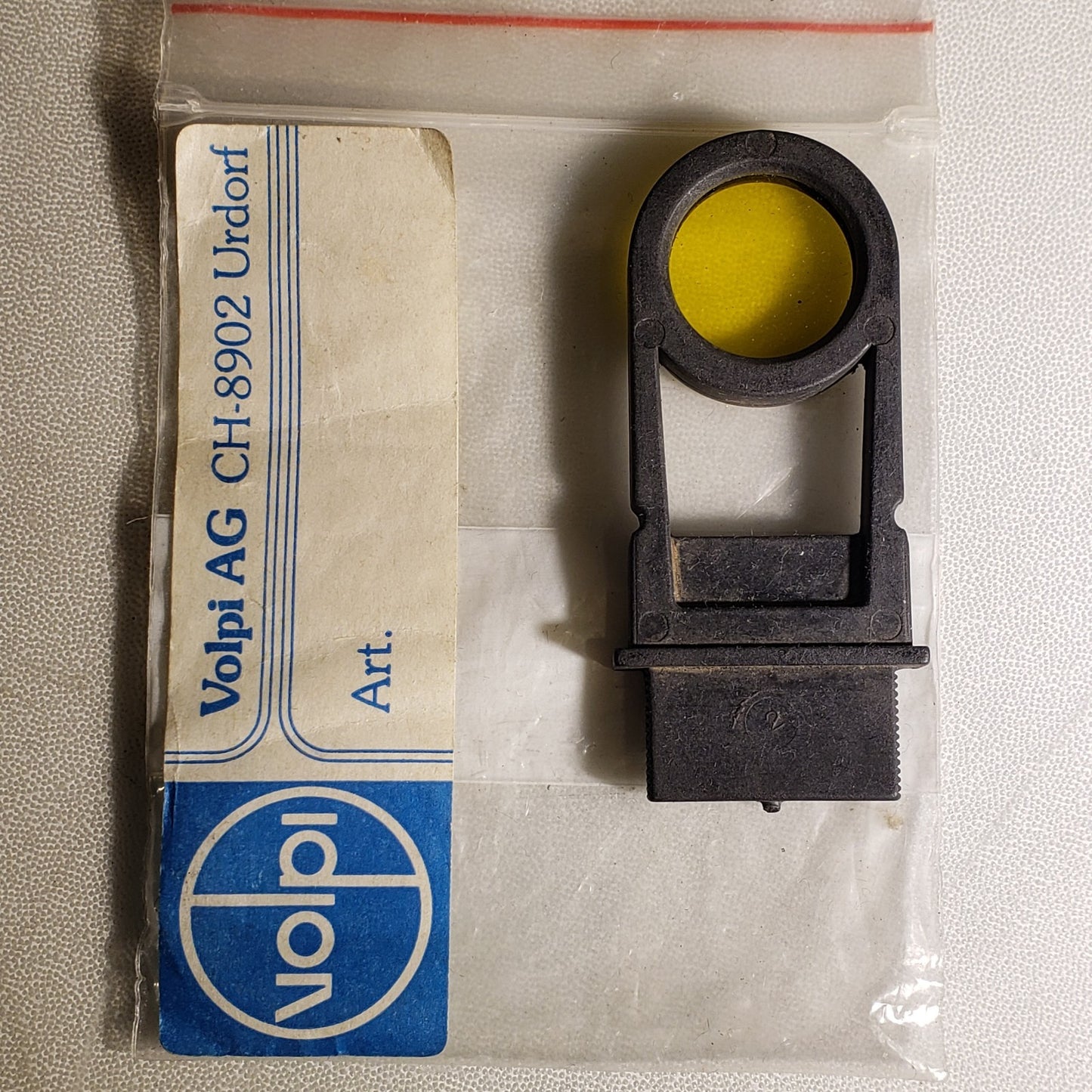 Volpi CH-8902 Yellow Filter Slide Optics For Intralux Illuminator Microscopes