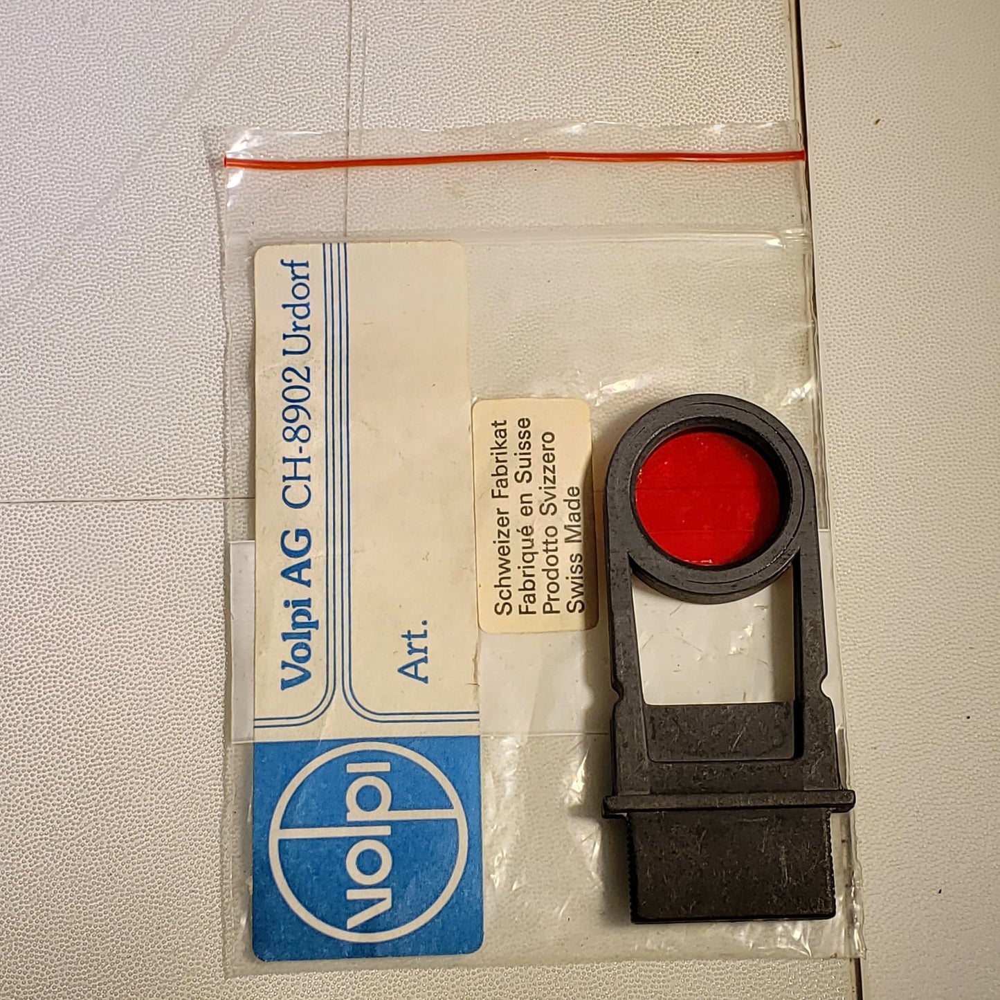 Volpi CH-8902 Red Filter Slide Optics For Intralux Illuminator Microscopes