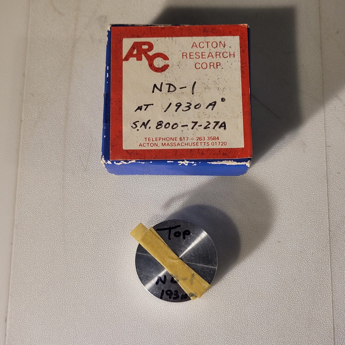 Acton ARC ND-1 Magnesium Fluoride 193nm UV Optical Coated Filter Reflector