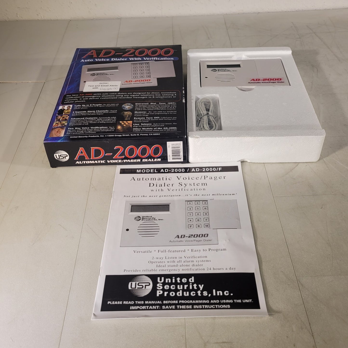 USP AD-2000 Automatic Voice Pager Dialer With Verification 74961704317 Security