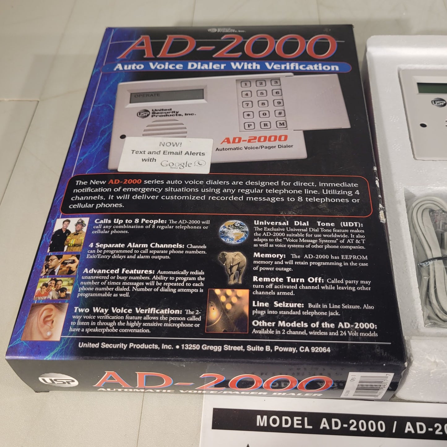 USP AD-2000 Automatic Voice Pager Dialer With Verification 74961704317 Security