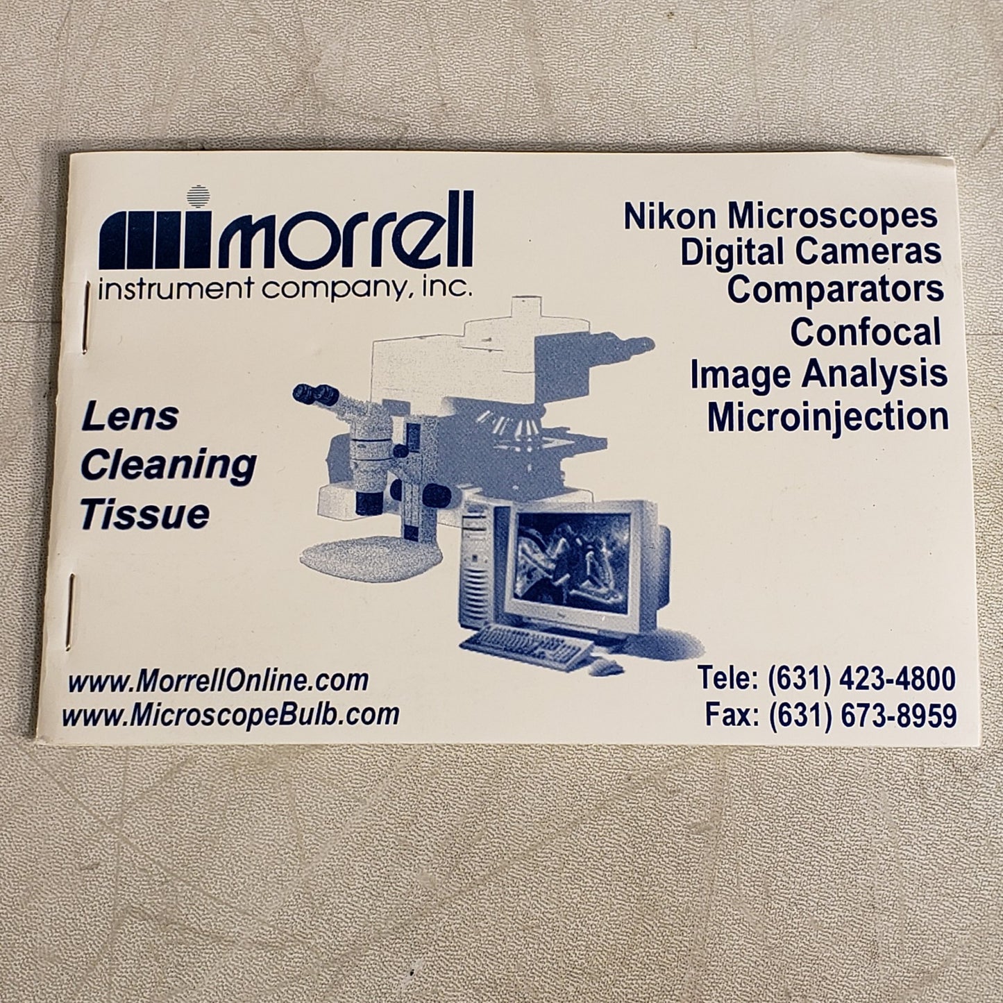 Morrell M2700 Lens Cleaning Tissue Wipes For Microscopes Digital Cameras
